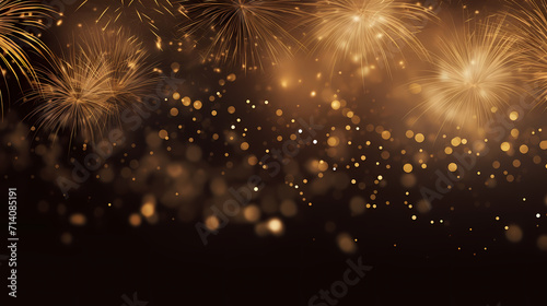 Beautiful fireworks background at night for holiday decoration