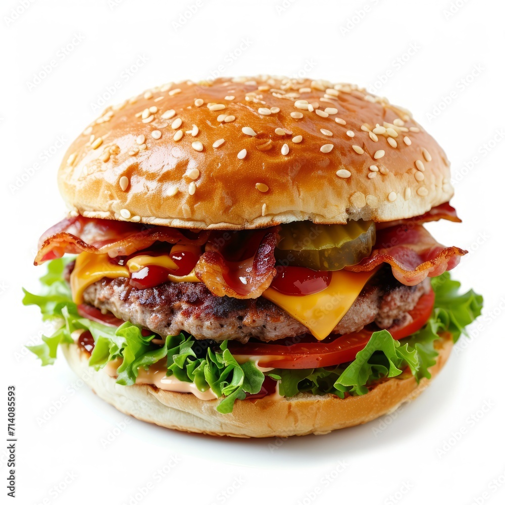 Burger on a white background