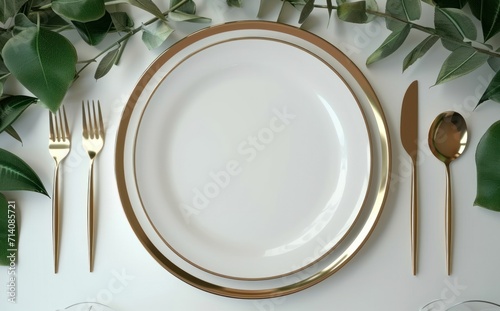 elegant plate with place setting