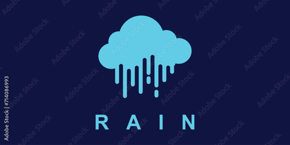 Rain logo design with modern concept| Simple rain logo| premium vector Rain logo design with modern concept| Simple rain logo| premium vector
