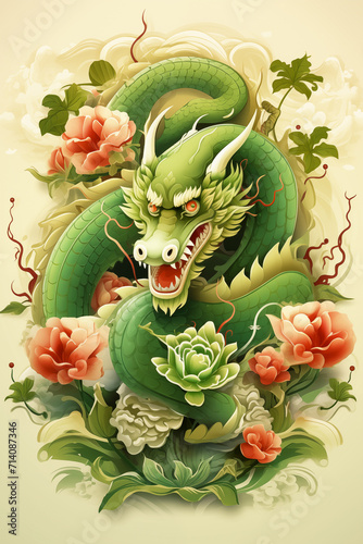 Chinese New Year 2024 Dragon Card