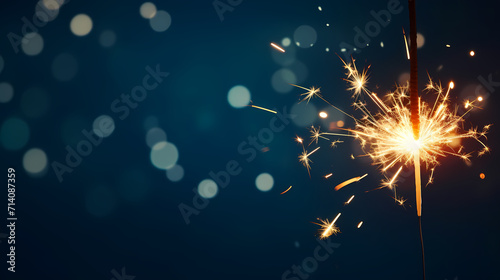 Beautiful fireworks background at night for holiday decoration