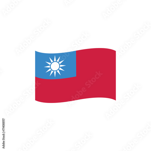 National flag of Taiwan vector banner wave symbol