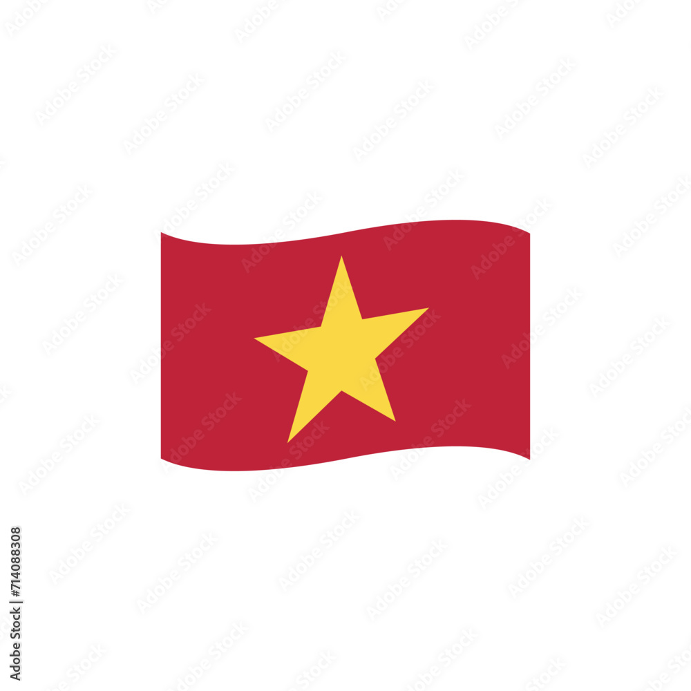 National flag of Vietnam vector banner wave symbol National flag of Vietnam vector banner wave symbol