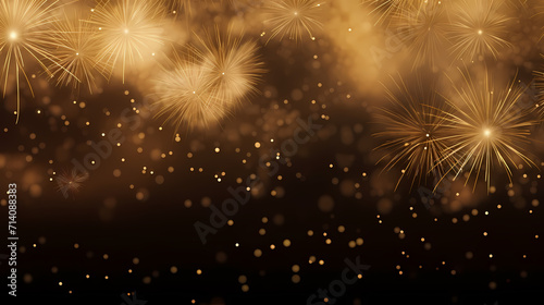 Beautiful creative holiday background with fireworks and sparkles