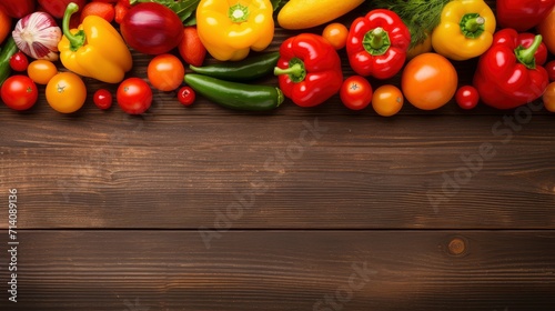 Assorted Vegetables on a Wooden Table