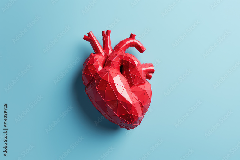 3D Cardiovascular Red Heart, Generative AI