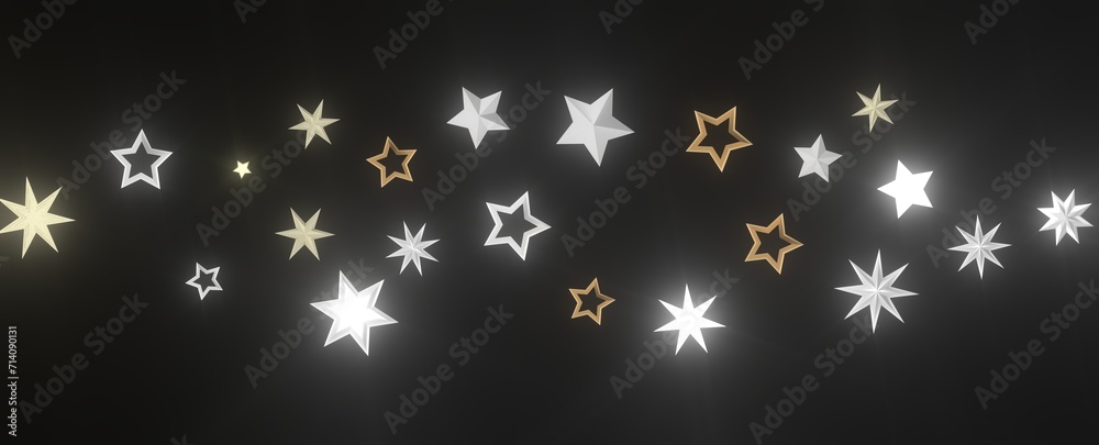 Cascading Christmas Constellations: Brilliant 3D Illustration Showcasing Falling Festive Star Patterns Cascading Christmas Constellations: Brilliant 3D Illustration Showcasing Falling Festive Star Patterns