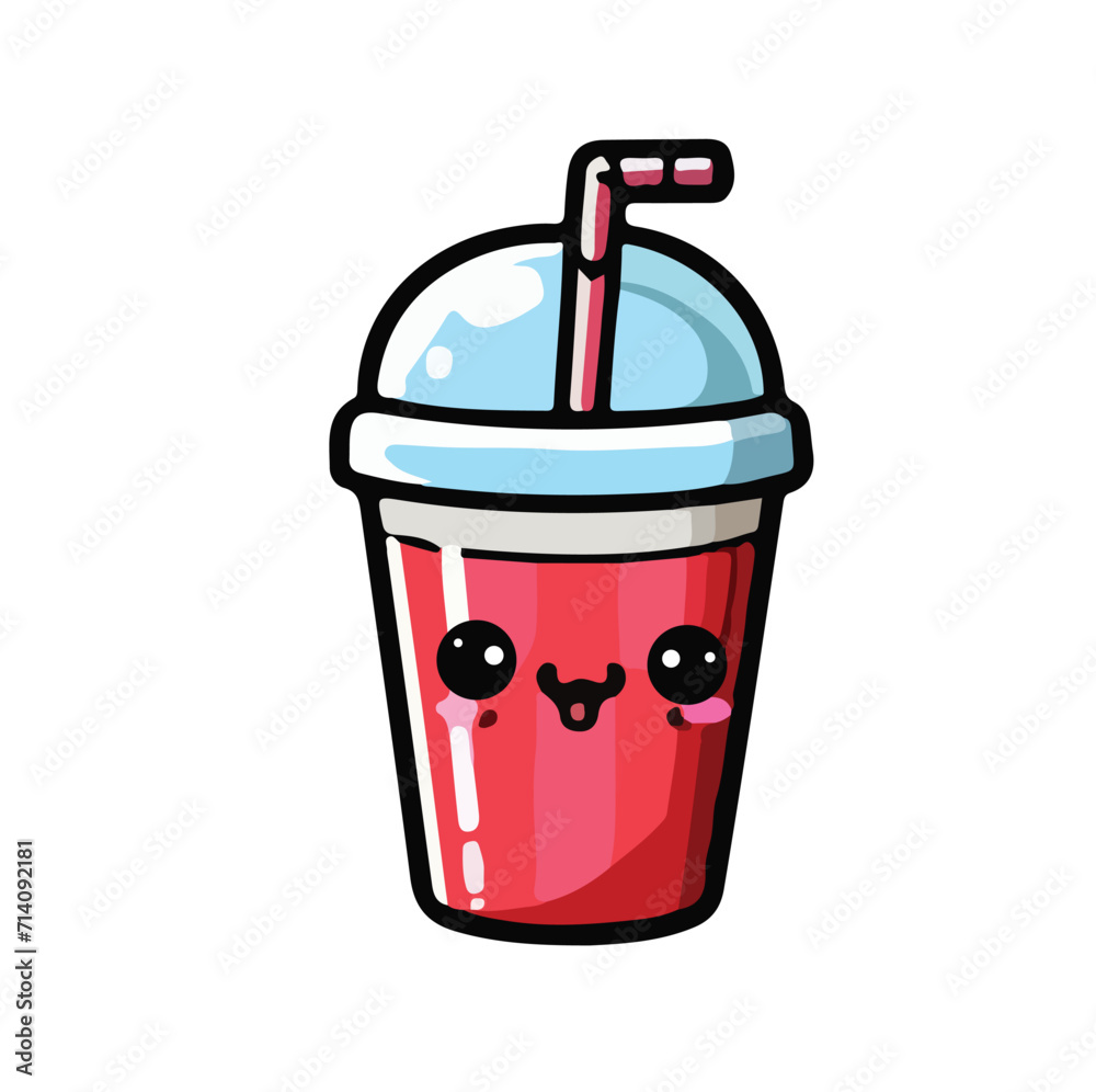 Red plastic softdrink can Red plastic softdrink can