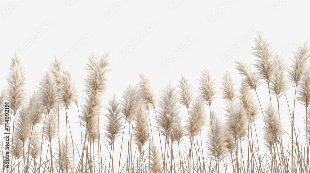 Fototapeta premium Feather Reed Grass flower isolated on white background
