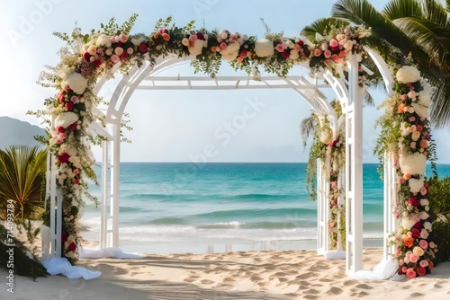 Weeding event at the beach.