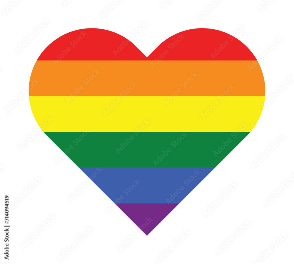 Rainbow Heartshape, LGBT love symbol stock illustration Rainbow Heartshape, LGBT love symbol stock illustration