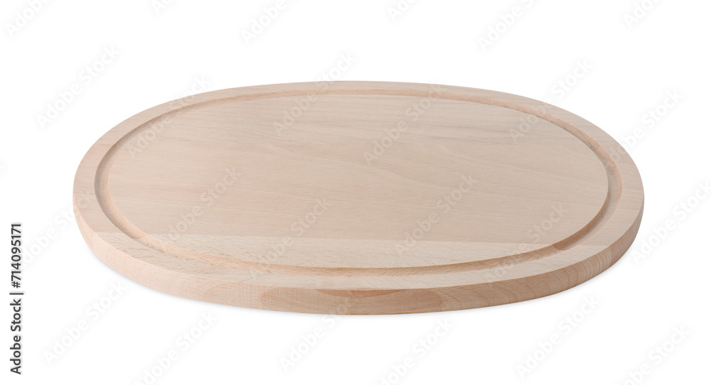 One wooden cutting board isolated on white One wooden cutting board isolated on white