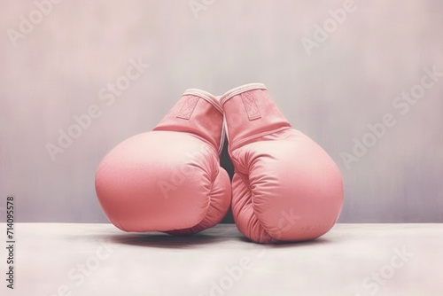 Breast cancer representative pink boxing glove
