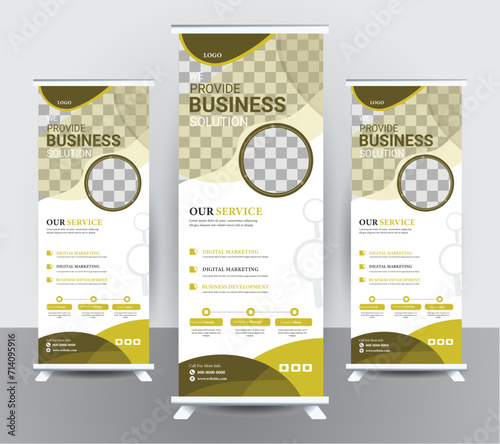 Modern Corporate Business rollup banner design template. 