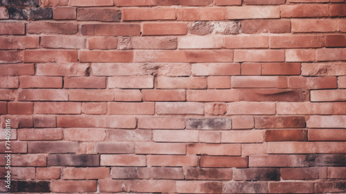 Brick wall background  blush color grunge texture or pattern for design. Generative ai