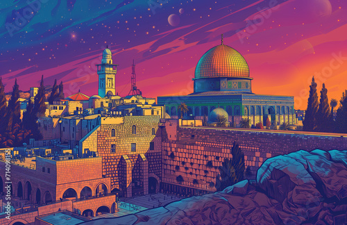 Illustration of Al-Aqsa Palestine photo
