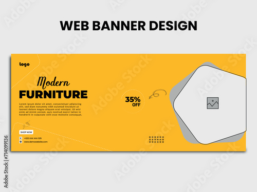 Web banner design, furniture web banner, banner, social media banner design.