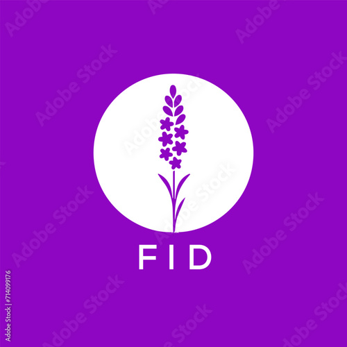 FID letter logo design on colourful background. FID creative initials letter logo concept. FID letter design.
 photo