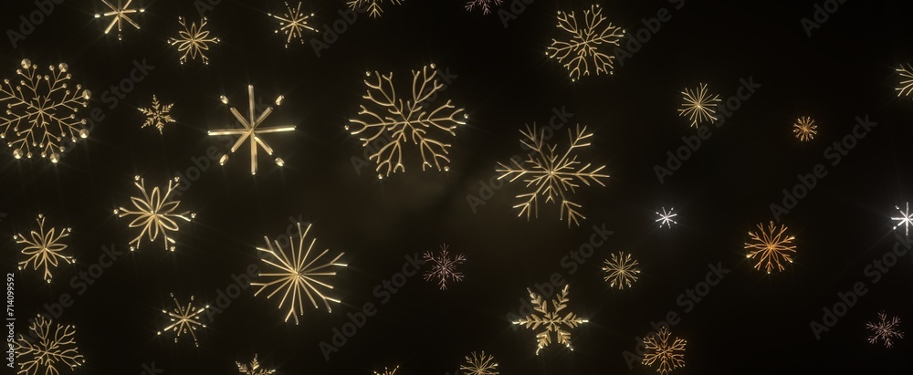Falling snow at night. Bokeh lights Falling snow at night. Bokeh lights
