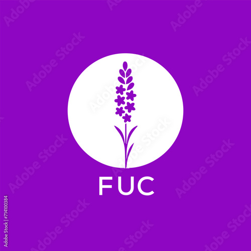 FUC letter logo design on colourful background. FUC creative initials letter logo concept. FUC letter design.
 photo