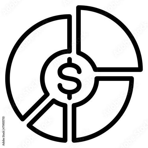 Budget Pie Outline Icon
