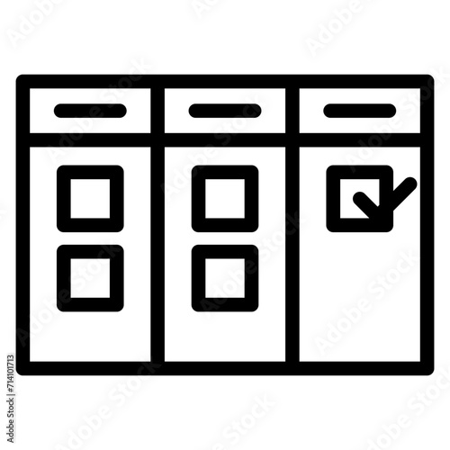 Agile Board Outline Icon