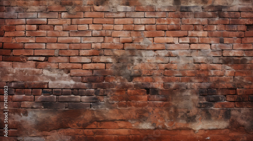 Brick wall background, drab colorful grunge texture or pattern for design. Generative ai
