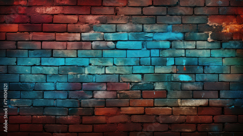 Brick wall background, fflax grunge texture or pattern for design, wallpaper. Generative ai