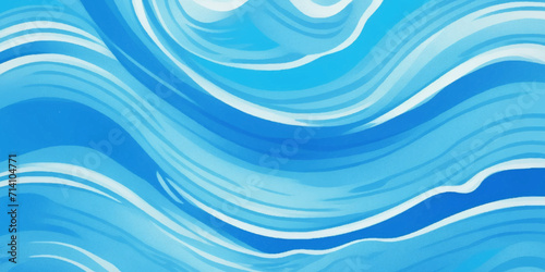 Canvas Print Abstract surface ocean water wave, seamless blue water ocean wave background