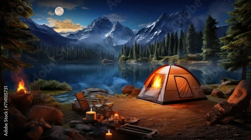 camping in the mountains © Zain Graphics
