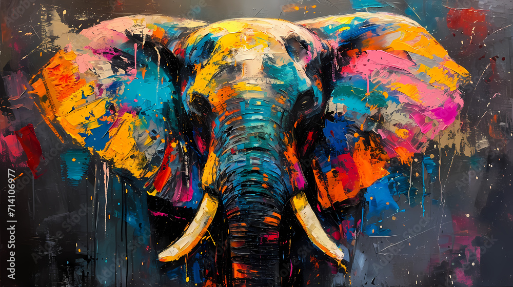 Fototapeta painting of the elephant