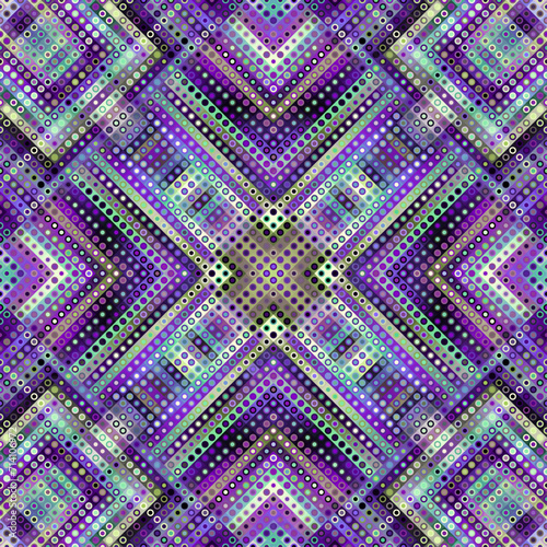 Geometric abstract pattern moire overlay style. Halftone style with small dots. Abstract seamless technology texture. Vector pattern