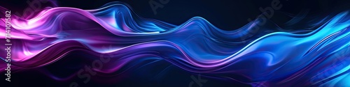 Futuristic banner with smooth and wavy shapes