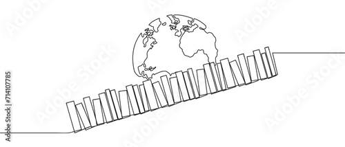 line art style  for world book day celebration