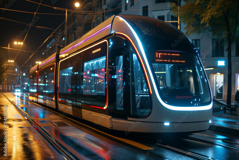 futuristic tram