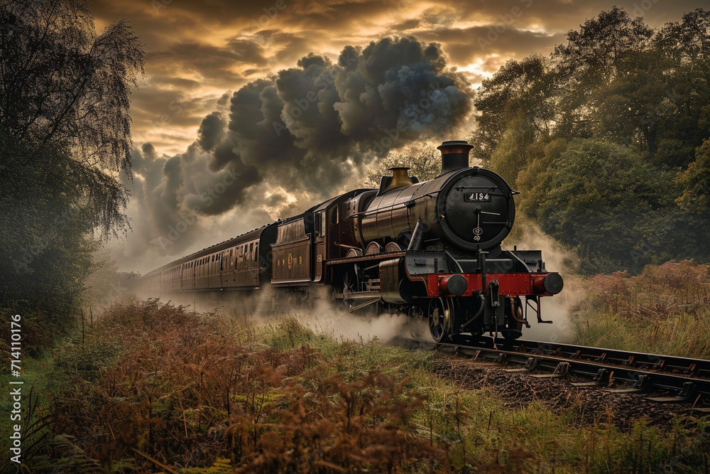 Fototapeta premium old english train