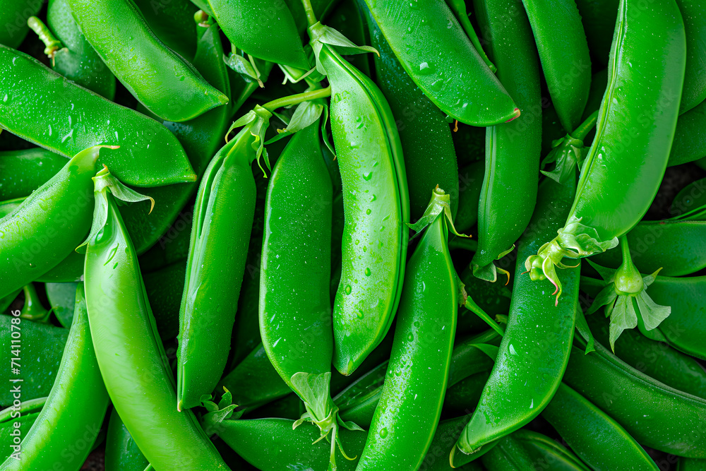 Capture a vertical close-up image of a bunch of fresh snap peas, showcasing their raw and vibrant essence.
Capture a vertical close-up image of a bunch of fresh snap peas, showcasing their raw and vibrant essence.