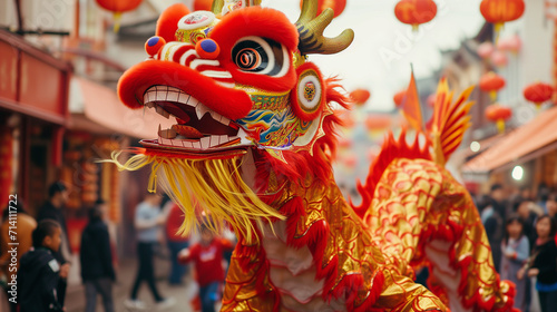 Chinese new year Dragon at the festival © WARIT_S
