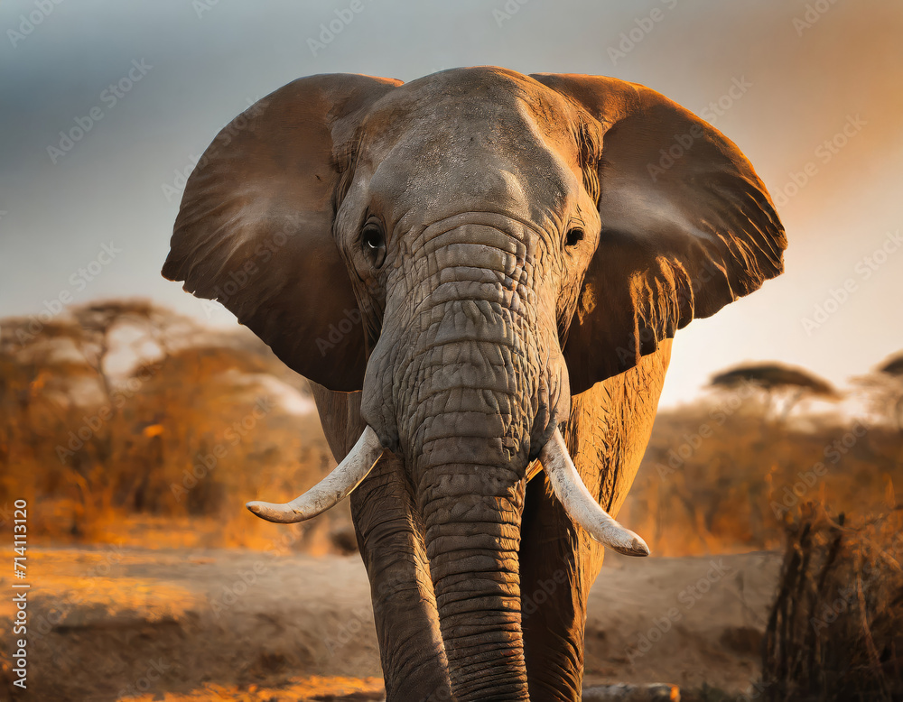 Wildlife Safari: Majestic African Elephant in its Natural Habitat