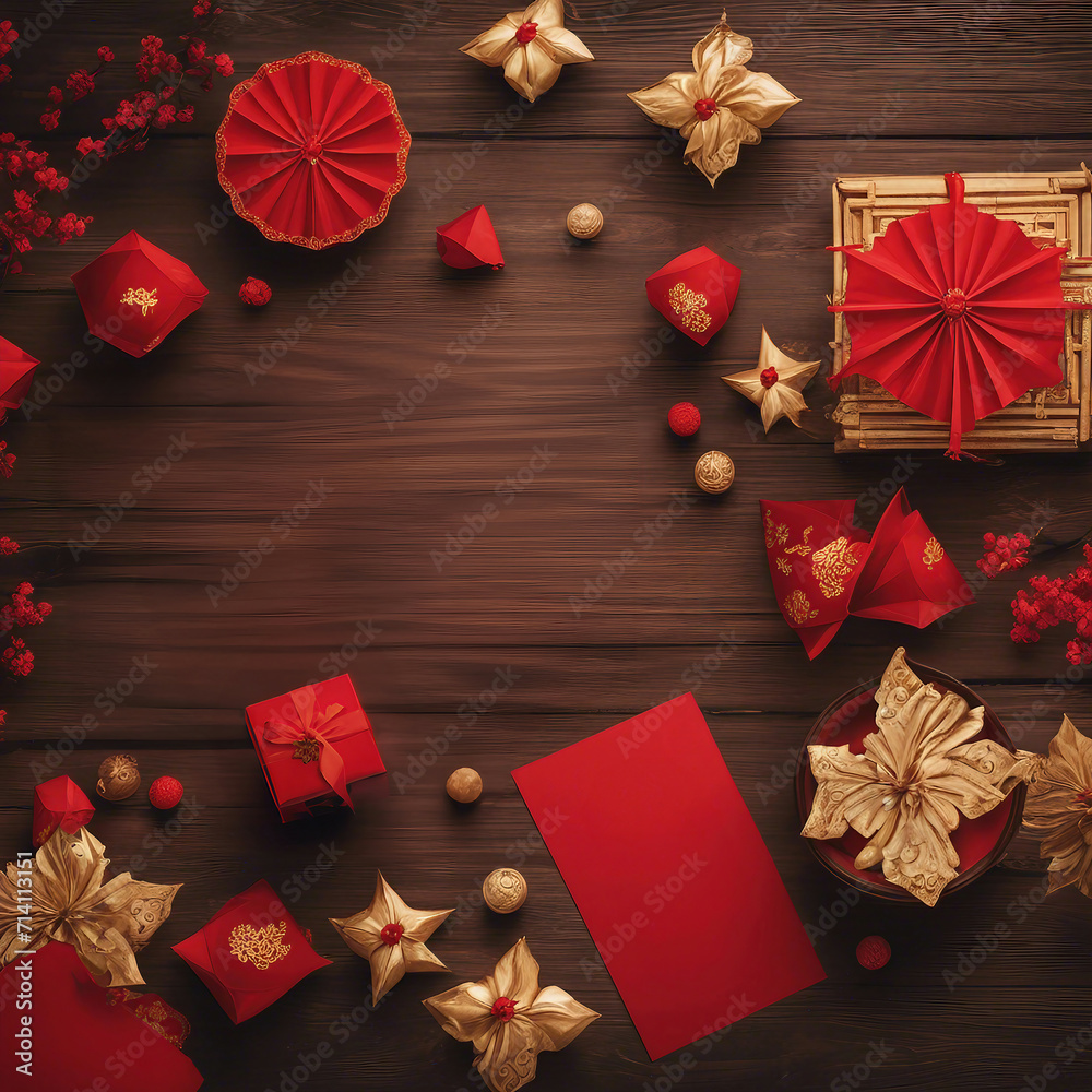 Fototapeta premium Happy Chinese New Year greetings