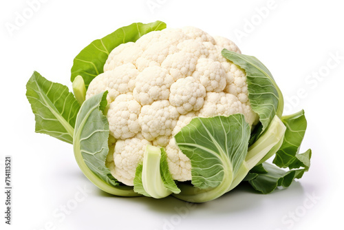Cauliflower vegetable, isolated white background