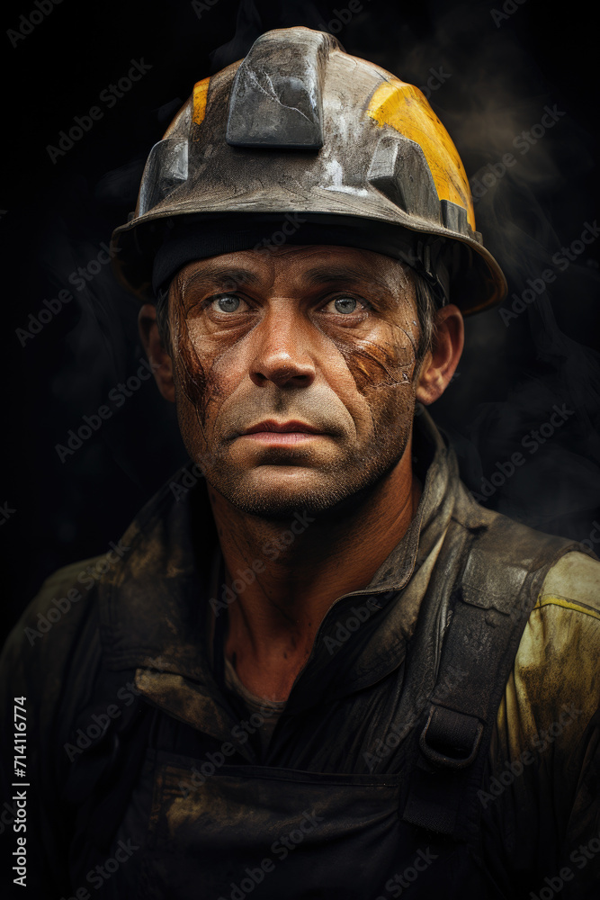 Coal mine worker portrait