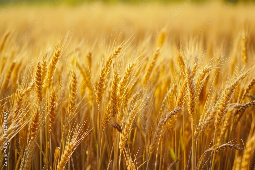 A Field of Golden Wheat, Rice Swaying Gently in the Breeze A Field of Golden Wheat, Rice Swaying Gently in the Breeze