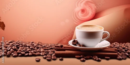 Coffee banner with  space for text