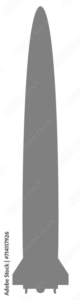 Missile Silhouette, can use for Art Illustration, Icon, Symbol, Pictogram, News Illustration, or Graphic Design Element. Format PNG