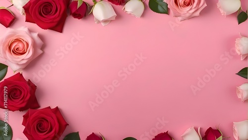Generative ai. Generative ai. a bunch of red and pink roses on a white surface, roses background, rose background, romantic mood, decorative roses, roses, beautiful wallpaper, flowers in background