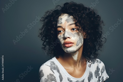 Black girl with vitilingo. photo