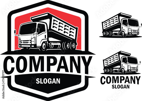 dump truck company logo template