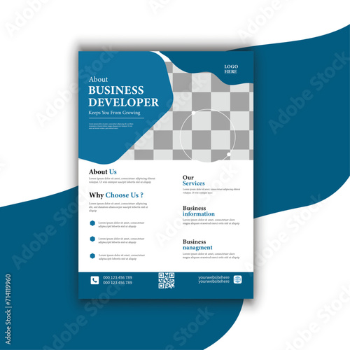 Simple Corporate Business Flyer design template .